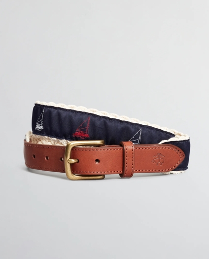 Boys Casual Woven Embroidered Belt