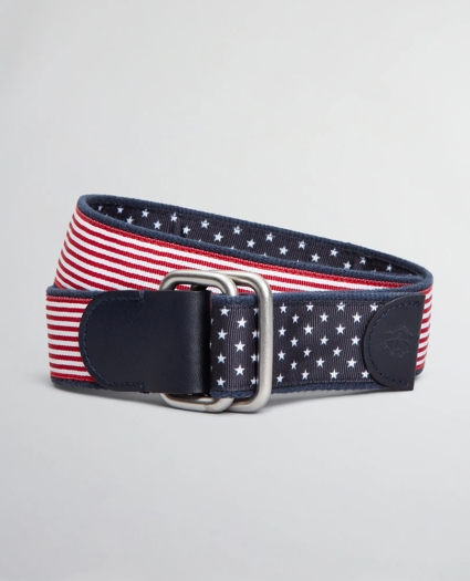 Boys Reversible Stars and Stripes Belt, image 1