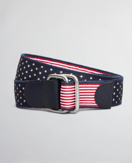 Boys Reversible Stars and Stripes Belt, image 2