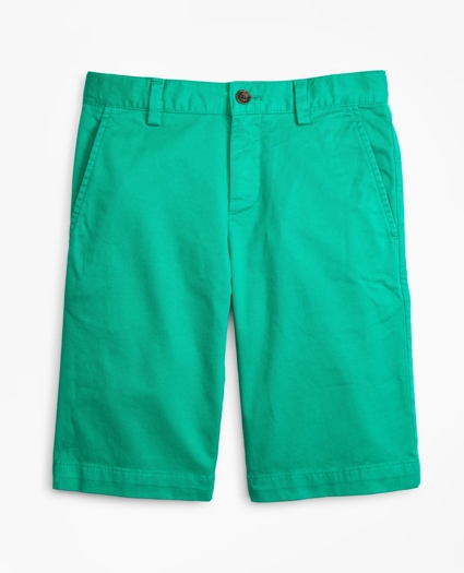 Boys Washed Cotton Stretch Chino Shorts, image 1