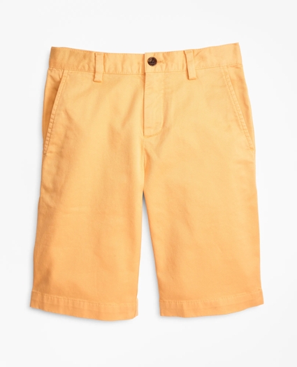 Boys Washed Cotton Stretch Chino Shorts, image 1