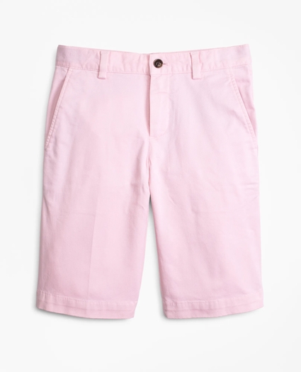 Boys Washed Cotton Stretch Chino Shorts, image 1
