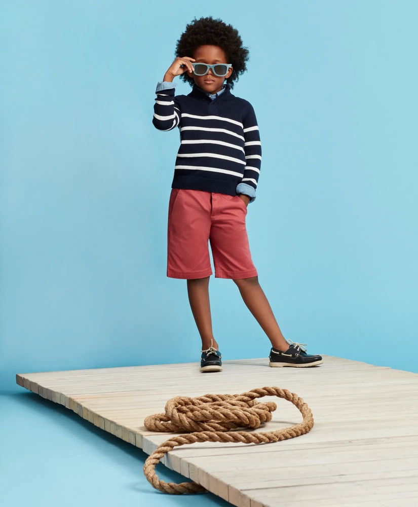 Boys Washed Cotton Stretch Chino Shorts, image 4