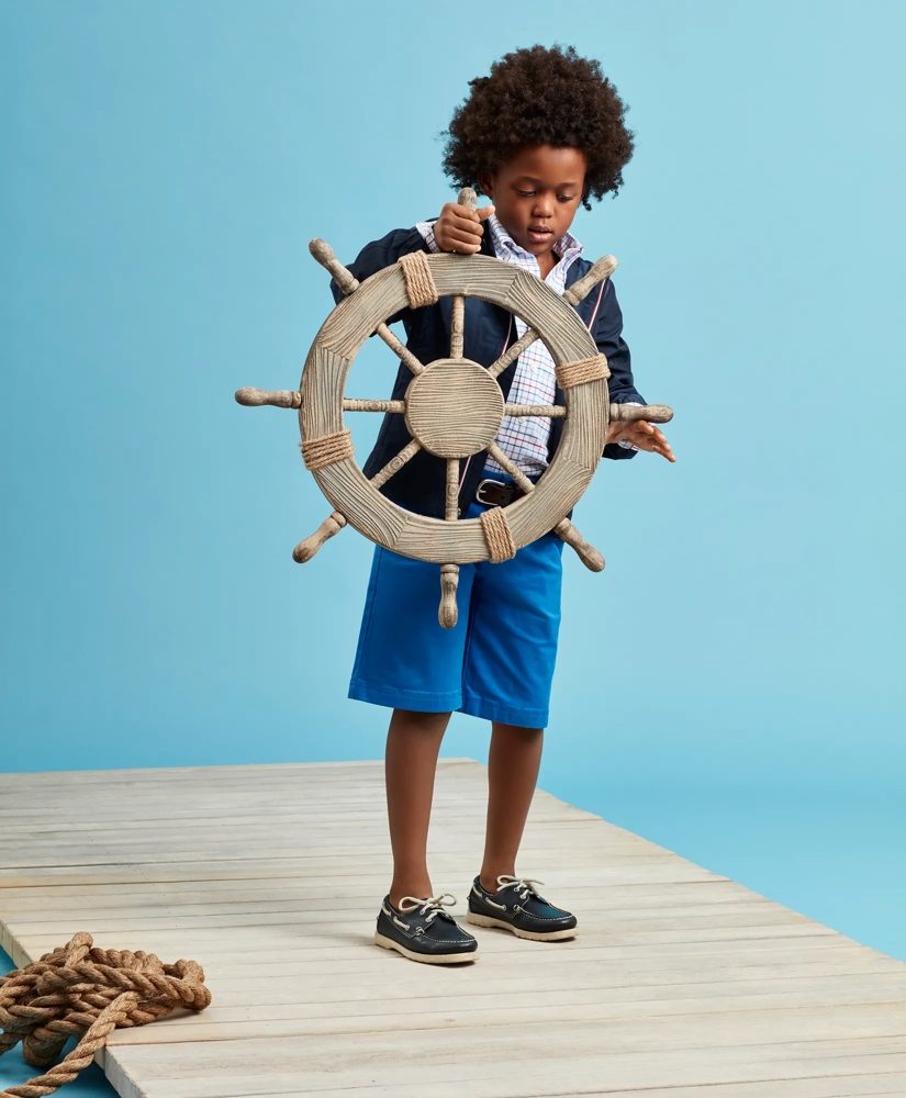 Boys Washed Cotton Stretch Chino Shorts, image 4