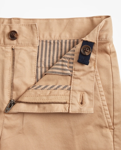 Boys Washed Cotton Stretch Chino Shorts, image 3