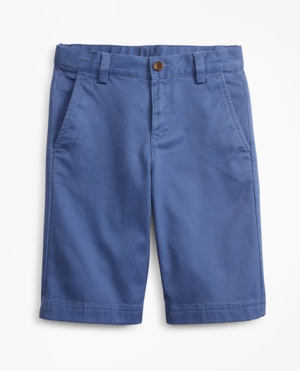 Boys Washed Cotton Stretch Chino Shorts, image 1
