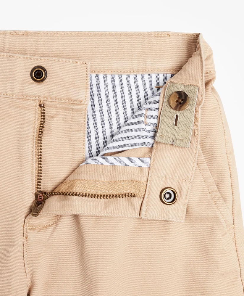 Boys Washed Cotton Stretch Chino Shorts, image 3