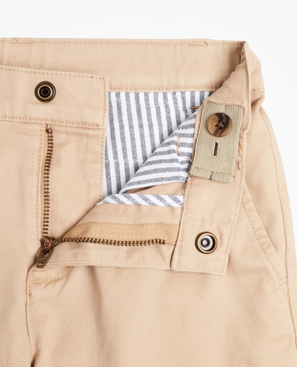 Boys Washed Cotton Stretch Chino Shorts, image 3