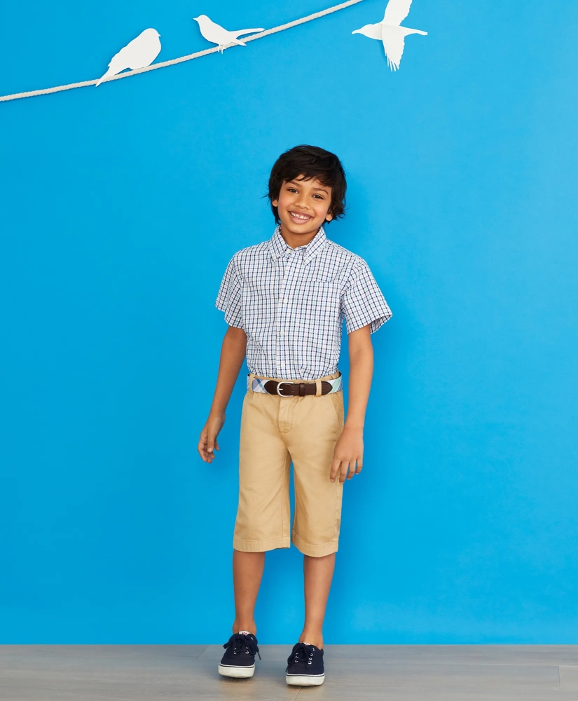 Boys Washed Cotton Stretch Chino Shorts, image 4