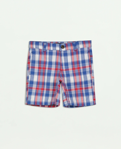 Boys Cotton Madras Shorts, image 1