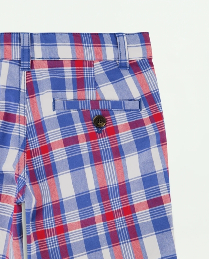 Boys Cotton Madras Shorts, image 2