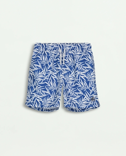 Boys Tropical Print Swim Trunks