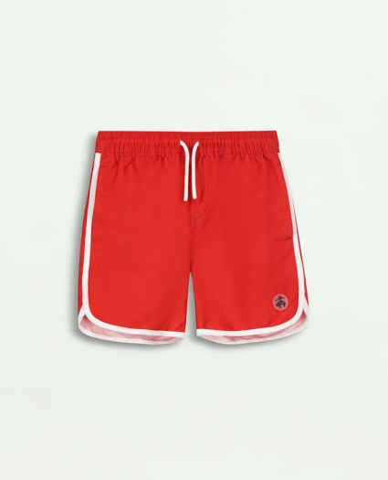 Boys Piped Swim Trunks