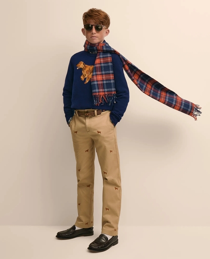 Boys Wool Blend Irish-Setter Intarsia Sweater, image 7
