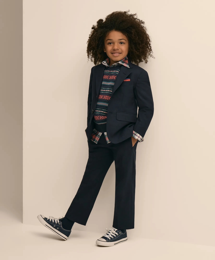 Boys Cotton Fair Isle Sweater, image 2
