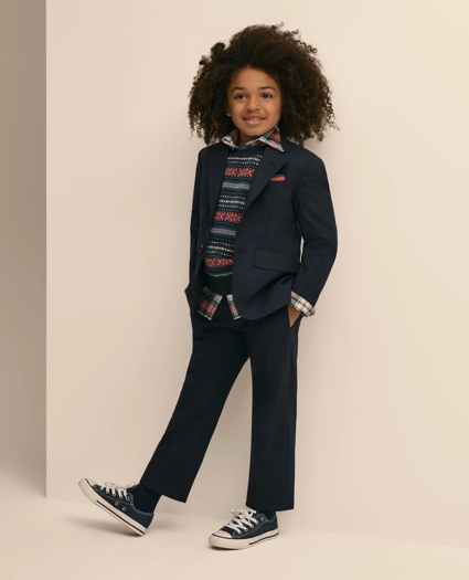 Boys Cotton Fair Isle Sweater, image 2