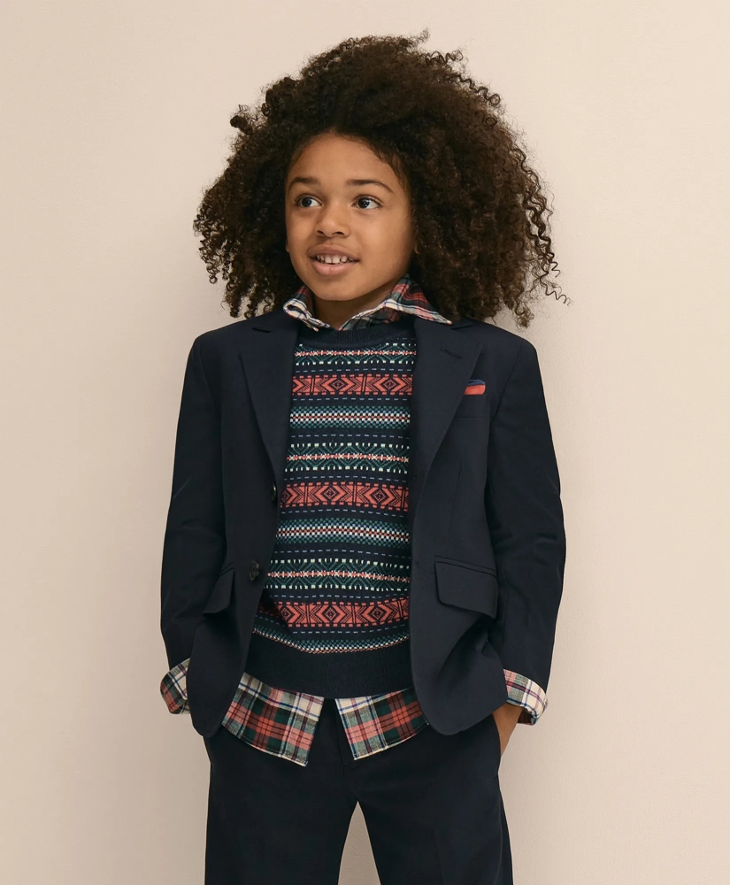 Boys Cotton Fair Isle Sweater, image 5