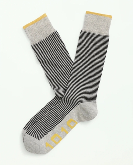 Cotton Blend Feeder Striped Socks