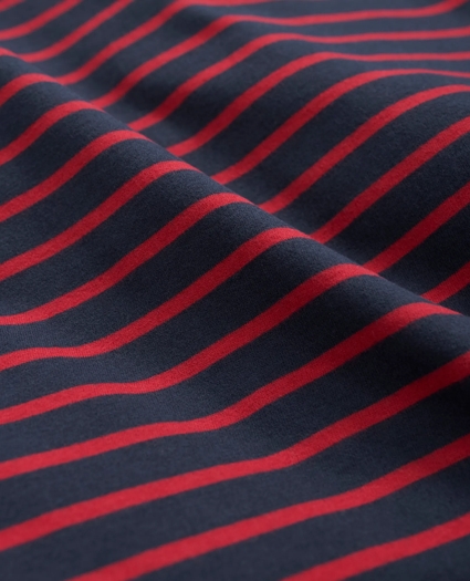 Cotton Crewneck Striped Long-Sleeve T-Shirt, image 3