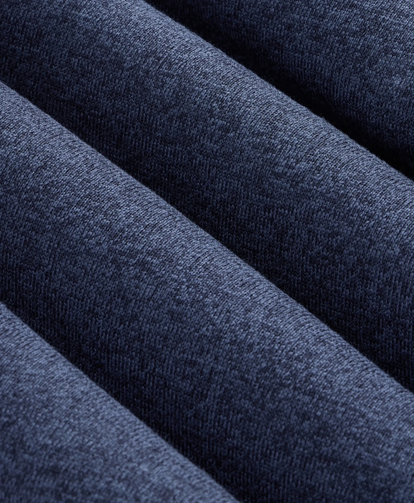 Brushed Fleece Button Mock-Neck Pullover, image 3
