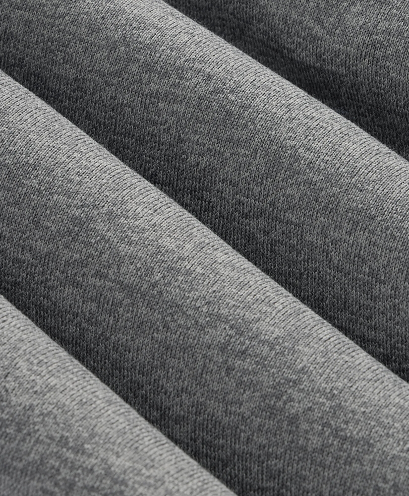 Brushed Fleece Button Mock-Neck Pullover, image 3