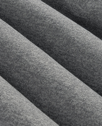 Brushed Fleece Button Mock-Neck Pullover, image 3