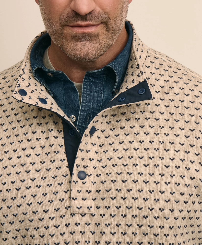 Big & Tall Brushed Quarter-Snap Pullover, image 2