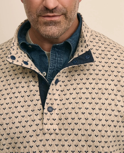 Big & Tall Brushed Quarter-Snap Pullover, image 2