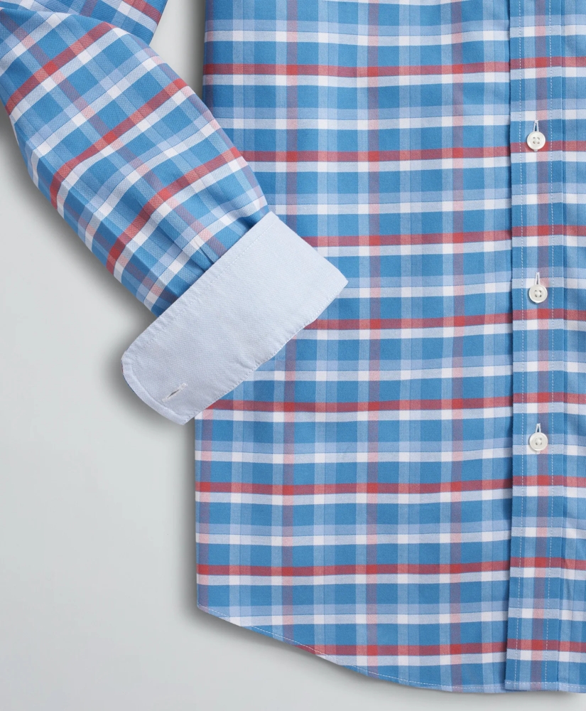 Stretch Regent Regular-Fit Sport Shirt, Non-Iron Grid Oxford, image 3