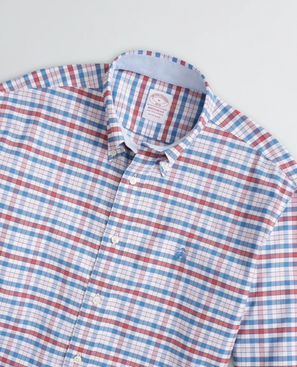 Stretch Madison Relaxed-Fit Sport Shirt, Non-Iron Gingham Oxford, image 2
