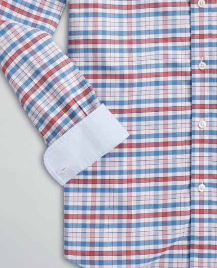 Stretch Madison Relaxed-Fit Sport Shirt, Non-Iron Gingham Oxford, image 3