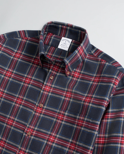 Regent Regular-Fit Sport Shirt, Plaid Cotton Flannel, image 2