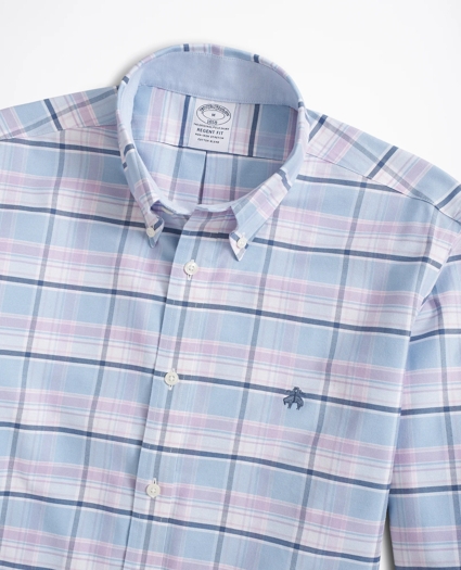 Stretch Regent Regular-Fit Sport Shirt, Non-Iron Checked Oxford, image 2