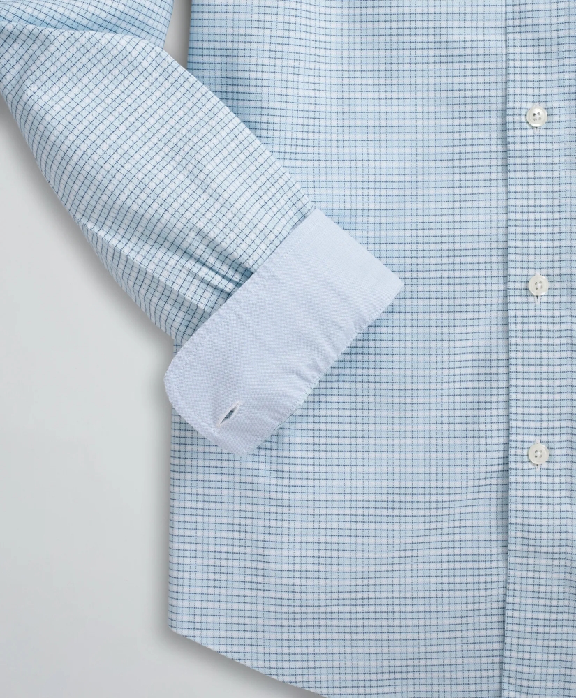 Stretch Regent Regular-Fit Sport Shirt, Non-Iron Mini Gingham Oxford, image 3