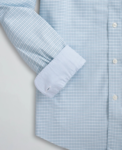 Stretch Regent Regular-Fit Sport Shirt, Non-Iron Mini Gingham Oxford, image 3