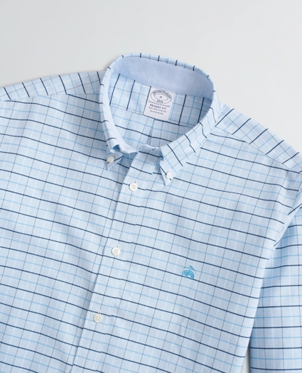 Stretch Regent Regular-Fit Sport Shirt, Non-Iron Tattersall Oxford, image 2