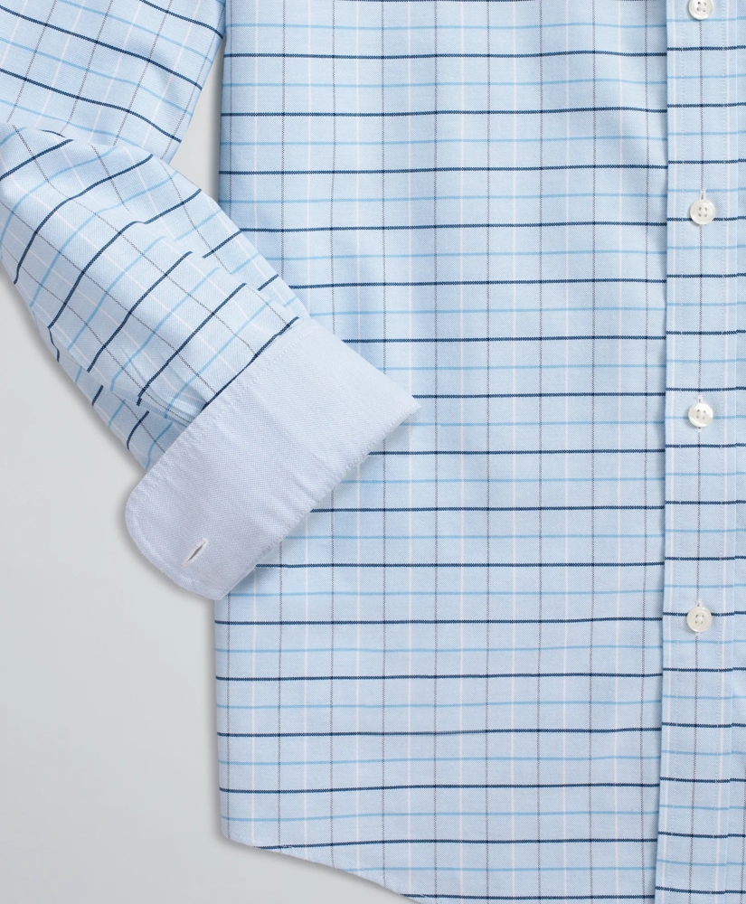 Stretch Regent Regular-Fit Sport Shirt, Non-Iron Tattersall Oxford, image 3