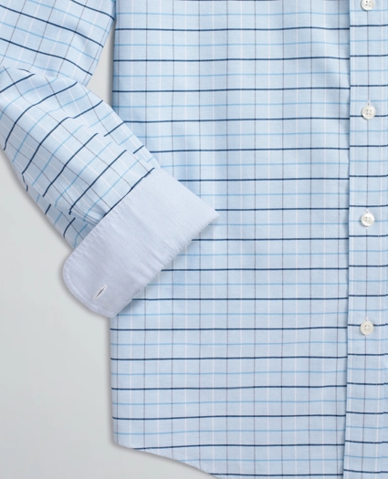 Stretch Regent Regular-Fit Sport Shirt, Non-Iron Tattersall Oxford, image 3