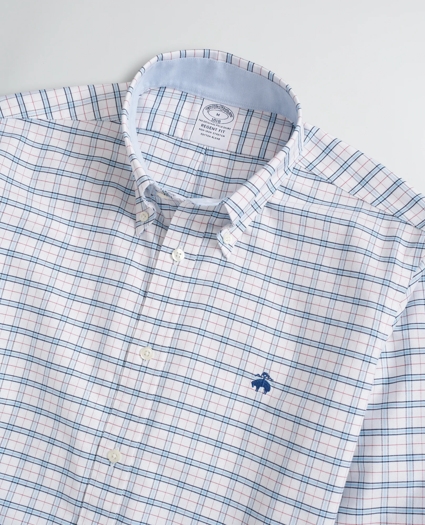 Stretch Regent Regular-Fit Sport Shirt, Non-Iron Checked Oxford, image 2