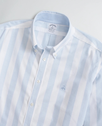Stretch Regent Regular-Fit Sport Shirt, Non-Iron Bold Stripe Oxford, image 2