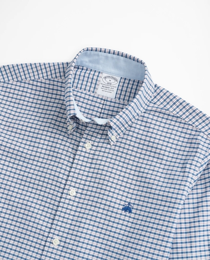 Stretch Regent Regular-Fit Sport Shirt, Non-Iron Checked Oxford, image 2