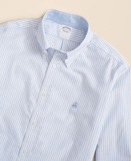 Stretch Non-Iron Oxford Button-Down Collar, Bengal Stripe Sport Shirt, image 2