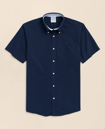 Stretch Non-Iron Oxford Button-Down Collar Short-Sleeve Sport Shirt