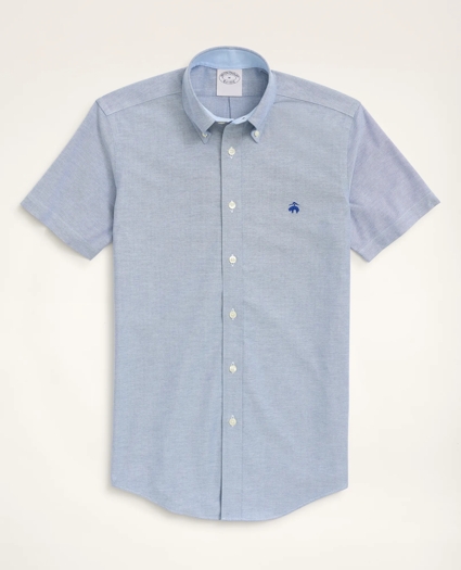 Stretch Non-Iron Oxford Button-Down Collar Short-Sleeve Sport Shirt