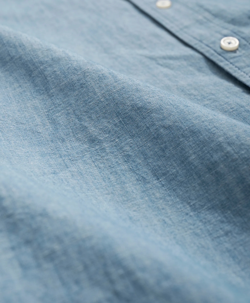 Cotton Chambray Sport Shirt, image 3
