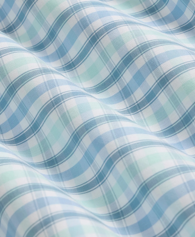 Stretch Cotton Non-Iron Oxford Polo Button Down, Plaid Sport Shirt, image 6