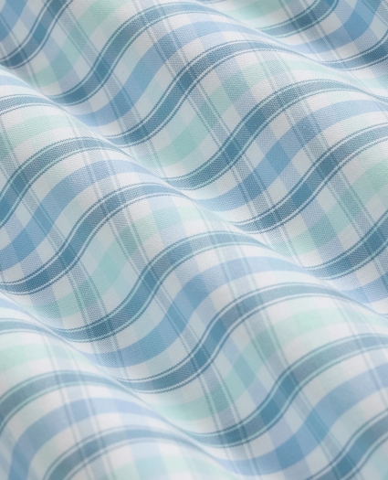 Stretch Cotton Non-Iron Oxford Polo Button Down, Plaid Sport Shirt, image 6