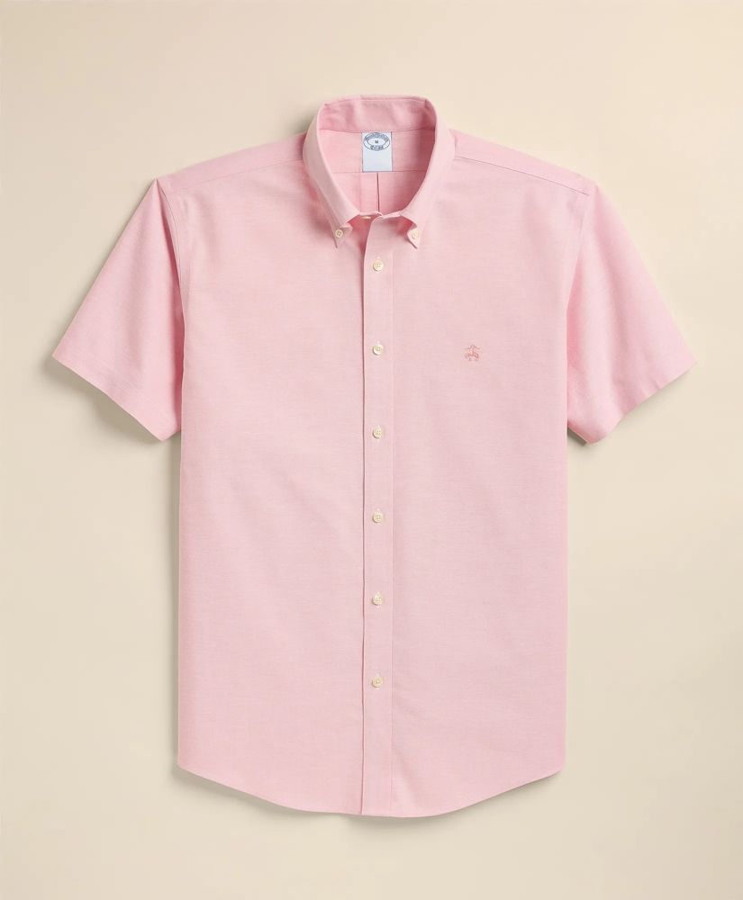 Stretch Cotton Non-iron Oxford Polo Button Down, Short Sleeve Sport Shirt, image 3