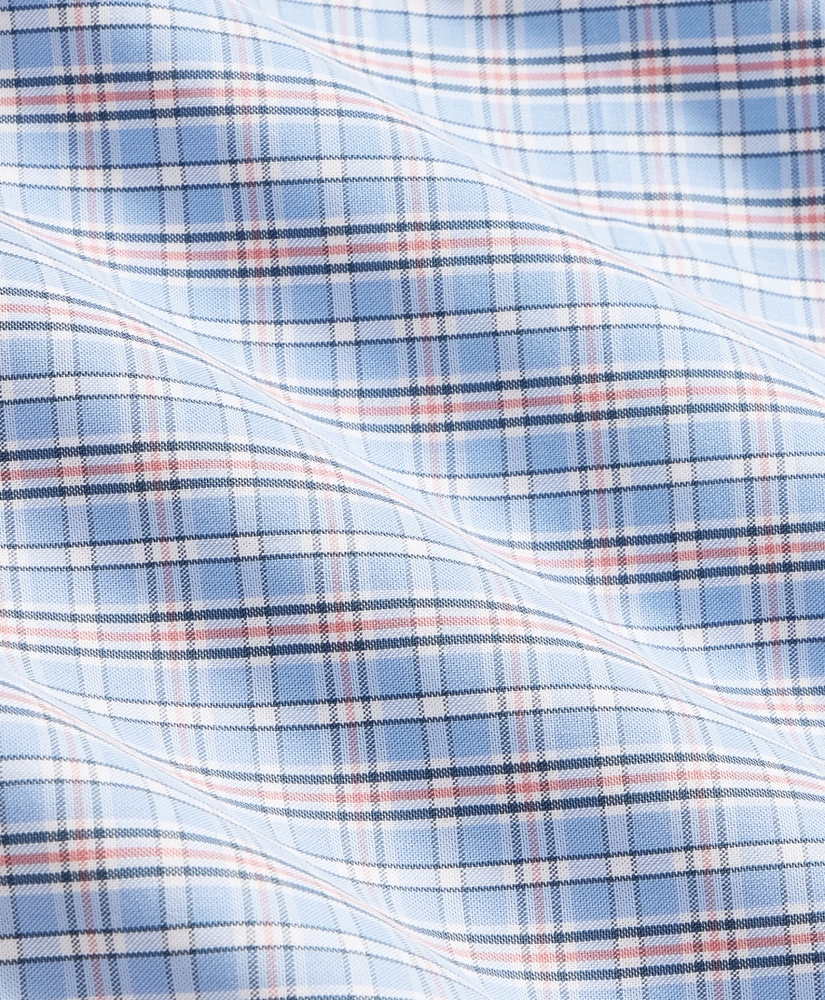 Stretch Non-Iron Cotton-Oxford Polo Button-Down, Check Sport Shirt, image 3