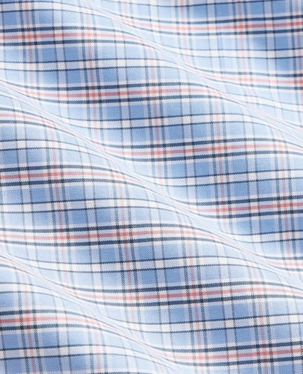 Stretch Non-Iron Cotton-Oxford Polo Button-Down, Check Sport Shirt, image 3